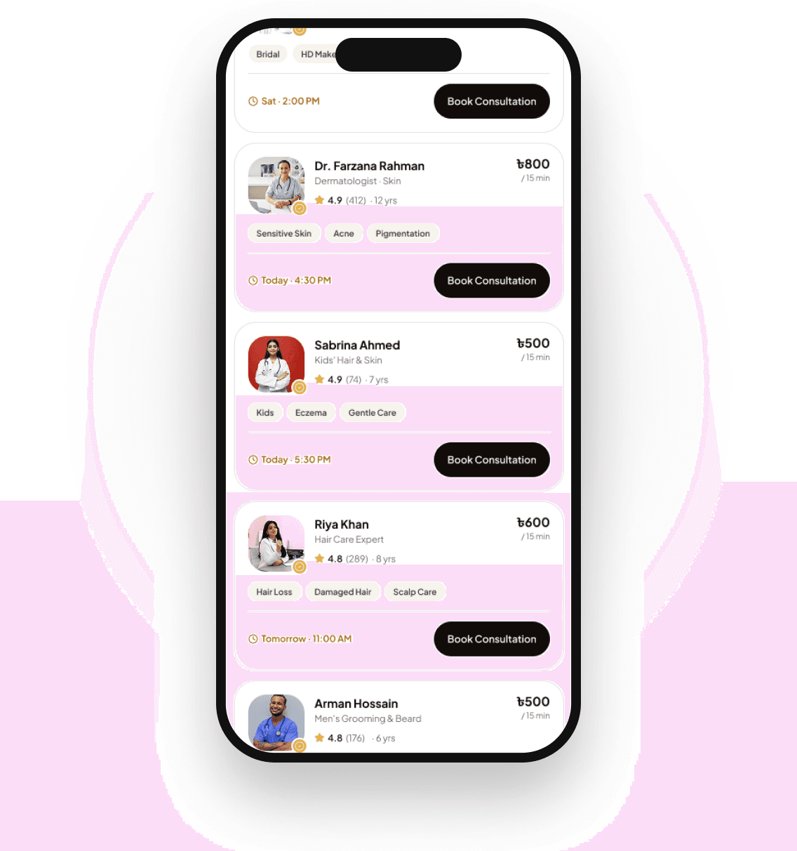 GlowHaat consultants list